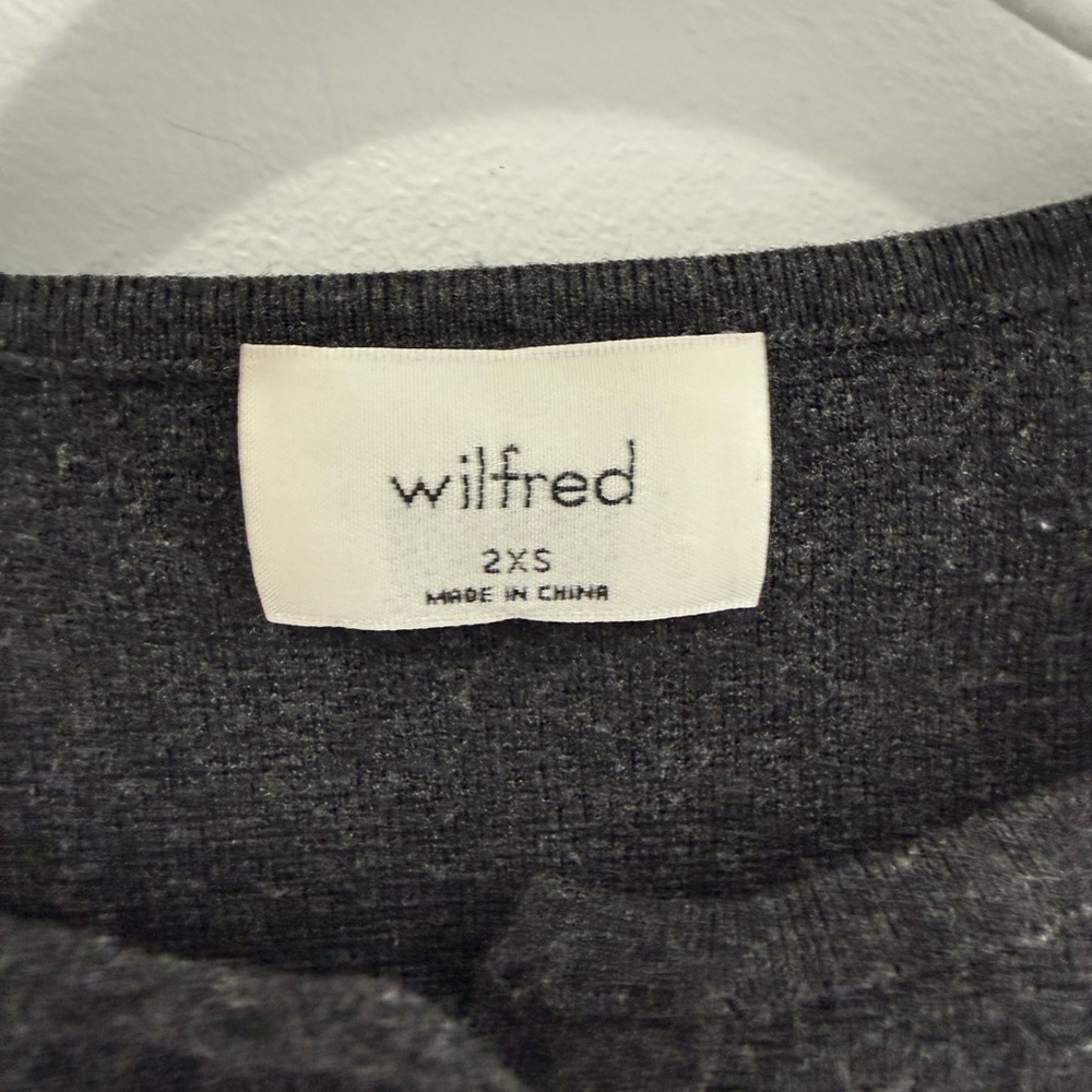 Aritzia Wilfred Golightly Wonder Yarn Cardigan Dark Grey XXS - Picture 4 of 10